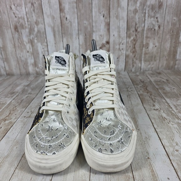 Vans Sk8-Hi brocade Floral High Top‎ Skate Shoes Fashion Sneakers Women's Size 7 - Picture 4 of 8